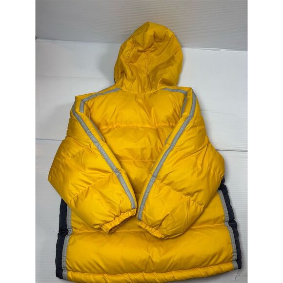 I Madison Kids Yellow Hooded Puffer Jacket with Fleece Lining - Picture 8 of 11